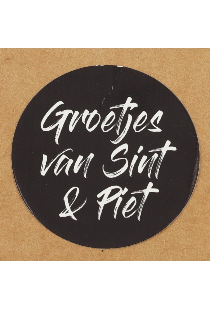 Etiketten Sint Groetjes Van Sint & Piet 3.5mm 500stuks OP IS OP