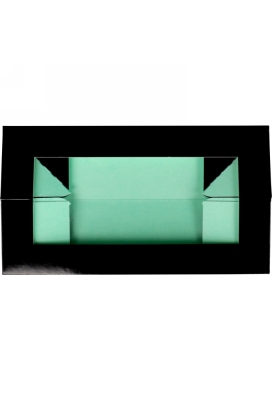 Macarondoosjes Venster Zwart & Mint Groen 16.5x4.7x4.7cm 25stuks