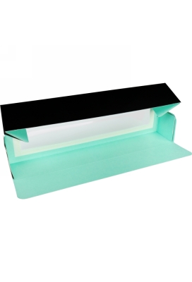 Macarondoosjes Venster Zwart & Mint Groen 26x4.7x4.7cm 25stuks