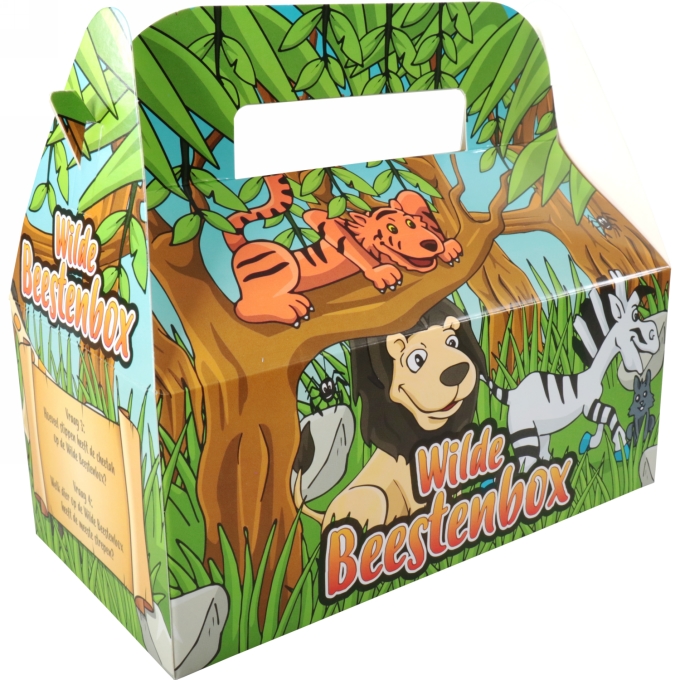 Draagdoosjes Kidsbox Wilde Beestenbox 22.5x12x9.5cm 10stuks