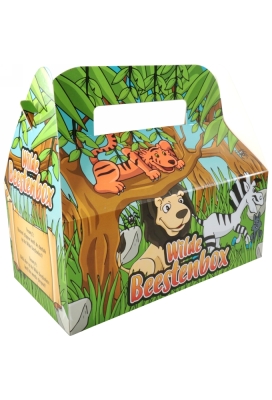 Draagdoosjes Kidsbox Wilde Beestenbox 22.5x12x9.5cm 10stuks
