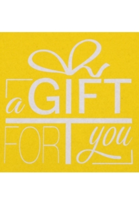 Geschenkdozen A Gift For You Geel Wit 39x29x10cm 15stuks