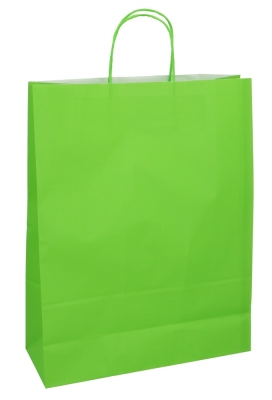 Papieren Draagtas Kassel Met Handvat Lime Groen A3 32x12x41cm 50stuks