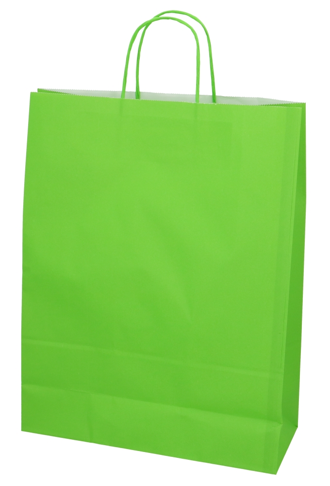 Papieren Draagtas Kassel Met Handvat Lime Groen A3 32x12x41cm 50stuks