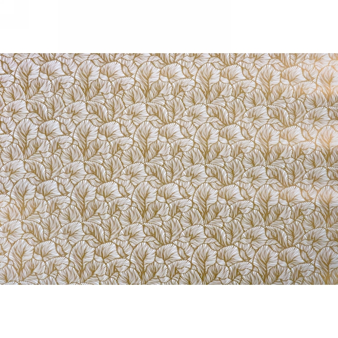 Kadopapier Leafs Wit Goud 80gram 30cm x 200meter