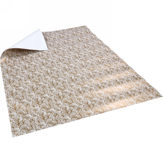 Kadopapier Leafs Wit Goud 80gram 30cm x 200meter