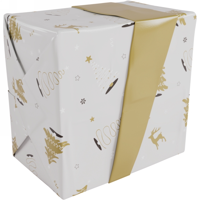 Kerstpapier Dubbelzijdig Wonderful Time 50cm x 200meter