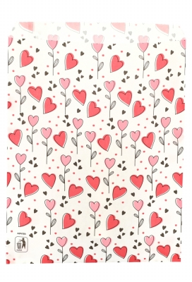 Kadozakjes Wit Flower Hartjes 18x25cm 100 stuks op is op