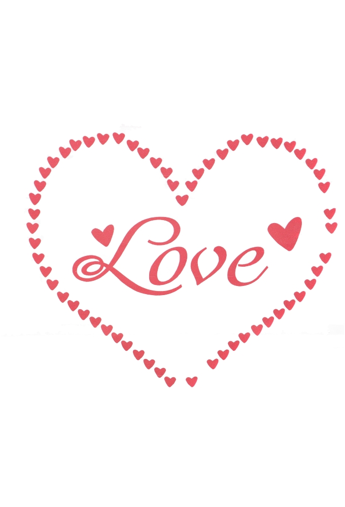 Papieren Draagtas Wit Love Heart A5 19x8x21cm 50stuks