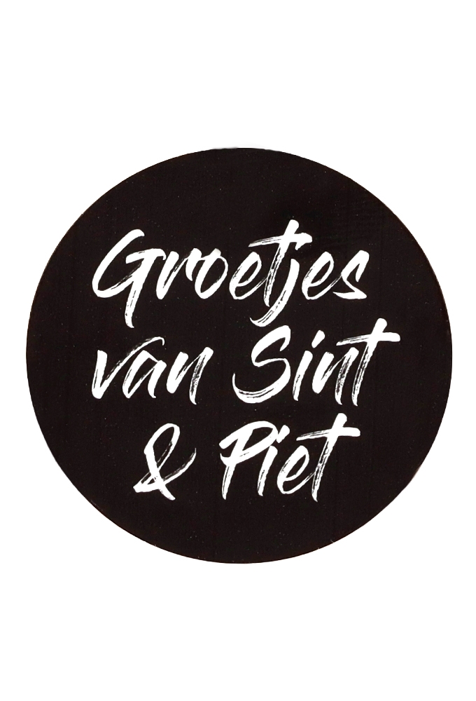 Etiketten Sint Groetjes Van Sint & Piet 3.5mm 500stuks OP IS OP