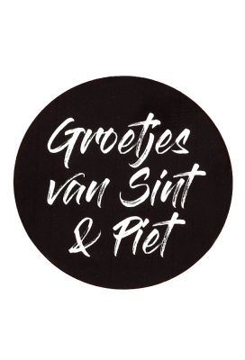 Etiketten Sint Groetjes Van Sint & Piet 3.5mm 500stuks OP IS OP