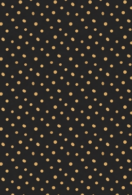 Kadopapier Dots Zwart Goud 80gram 30cm x 200meter