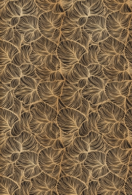 Kadopapier Leafs Zwart Goud 80gram 30cm x 200meter