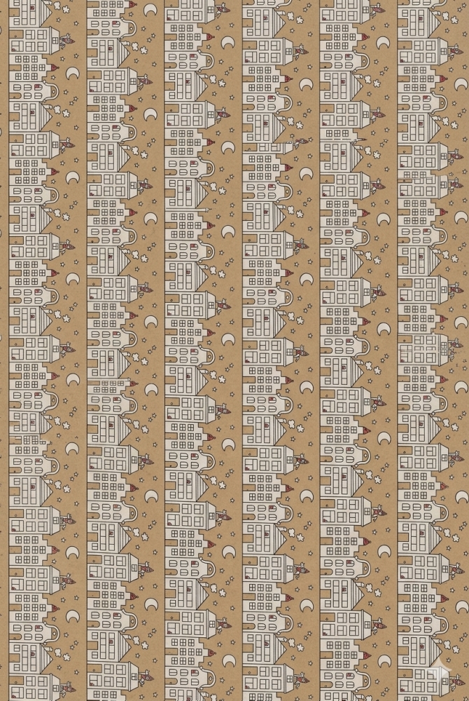 Sintpapier Kraft Sint op het Dak 50cm x 200meter 70grm OP IS OP