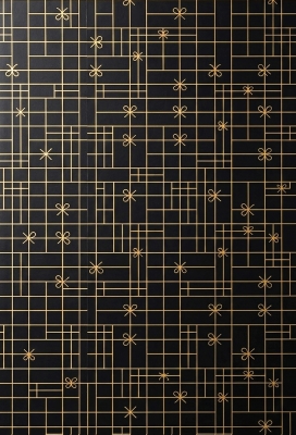 Kadopapier Bows Zwart en Goud 80gram 50cm x 200meter