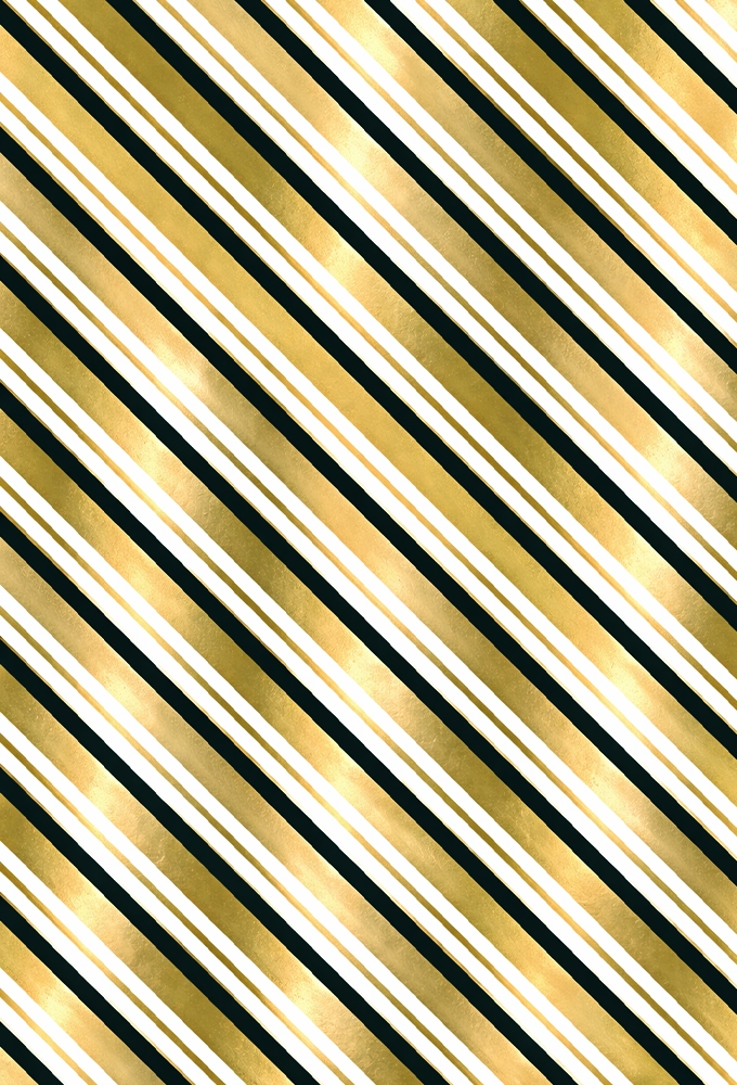 Kadopapier Party Stripe Wit Goud Metallic 80gram 50cm x 200meter