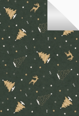 Kerstpapier Dubbelzijdig Wonderful Time 50cm x 200meter