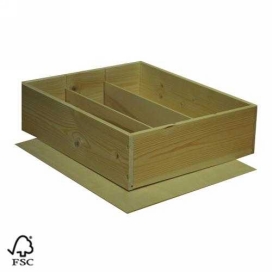 Wijnkist 3 Fles Nietdekselkistje & Deksel 34X27.7x9.5cm 1st OP IS OP
