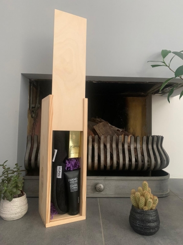 Wijnkist 1 Fles Champagne Schuifdeksel 33,7x10,1x10cm 1st OP IS OP