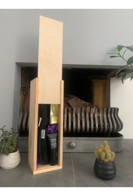 Wijnkist 1 Fles Champagne Schuifdeksel 33,7x10,1x10cm 1st OP IS OP
