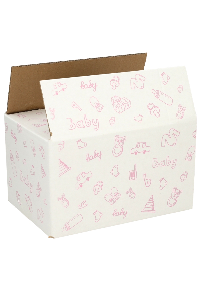 Geschenkdozen Baby Roze 21.5x15x12cm 30stuks