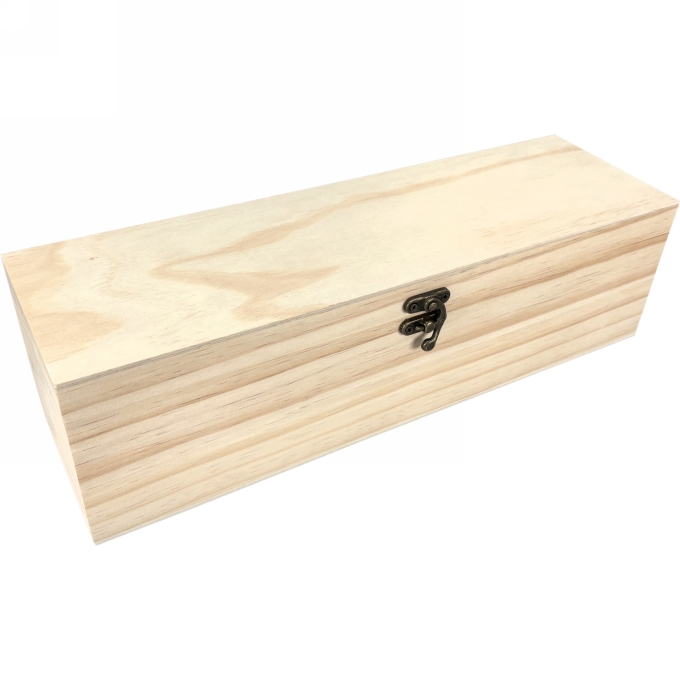 Wijnkist 1 Fles Scharnierkistje 33.5x9.5x10.1cm 1stuks