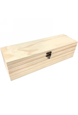 Wijnkist 1 Fles Scharnierkistje 33.5x9.5x10.1cm 1stuks