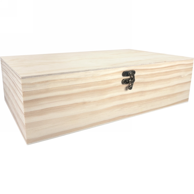 Wijnkist 2 Fles Scharnierkistje 34x18.2x10.1cm 1stuks