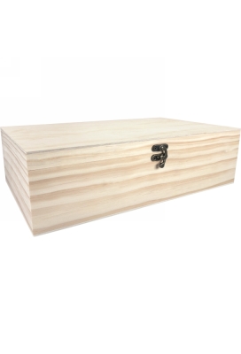 Wijnkist 2 Fles Scharnierkistje 34x18.2x10.1cm 1stuks