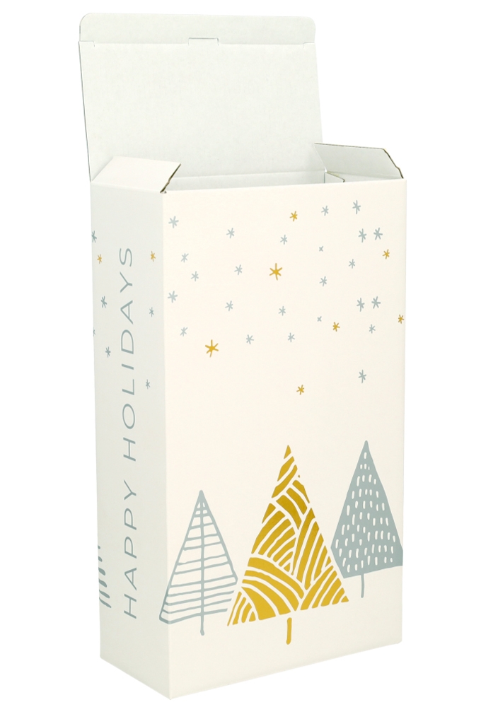 Wijndoos Happy Holiday 19x9.5x33cm 2fles 8stuks