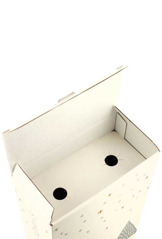 Wijndoos Happy Holiday 19x9.5x33cm 2fles 8stuks