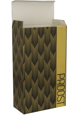 Wijndoos Proost Goud Zwart 19x9.5x33cm 2fles 9stuks