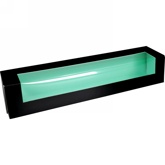 Macarondoosjes Venster Zwart & Mint Groen 26x4.7x4.7cm 25stuks