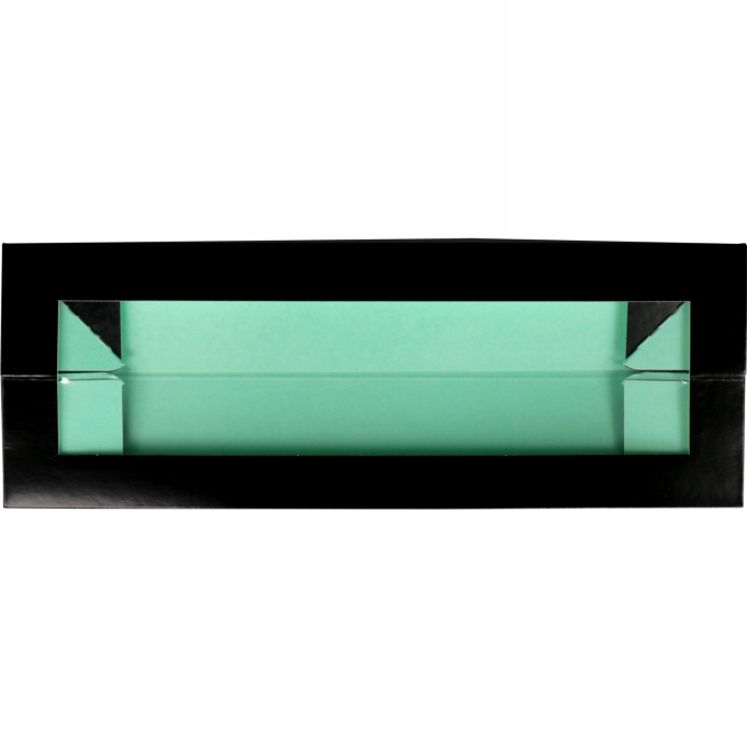 Macarondoosjes Venster Zwart & Mint Groen 26x4.7x4.7cm 25stuks