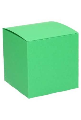 Kubus Kadodoosjes Donnas 9x9x9cm groen 350gr 19stuks