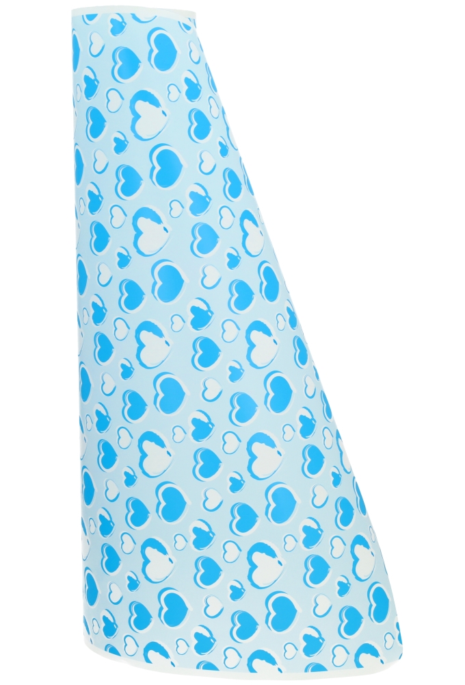 Kadopapier Blauwe Hartjes Mat 70cm x 100meter