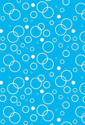 Kadopapier Bubbles Blauw Mat 30cm x 100meter