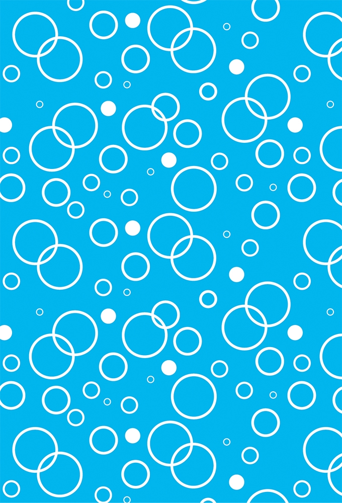Kadopapier Bubbles Blauw Mat 50cm x 100meter