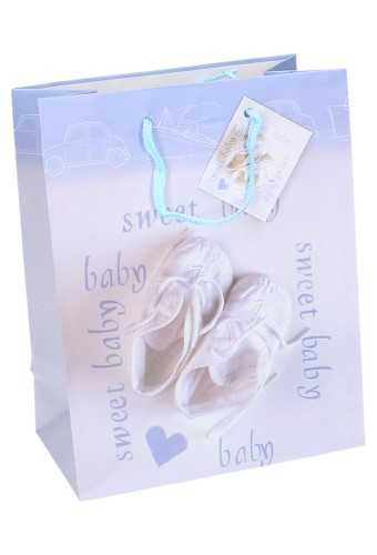 Kadotasjes Kind Medium Sweet Baby Blauw 18x10x23cm 12stuks