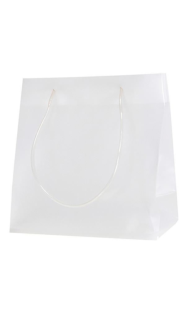 Luxe Plastic Draagtassen Transparant Lesse 25x10x25cm 100stuks