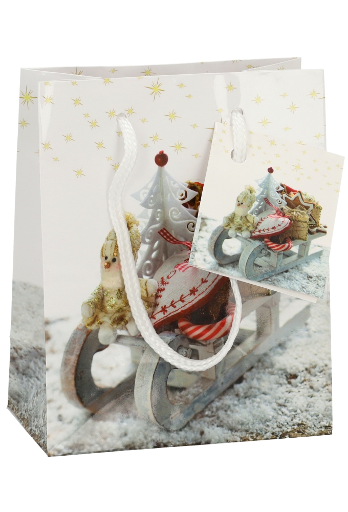 Kersttasjes Klein Sleetje 11x6.5x14.5cm 12stuks