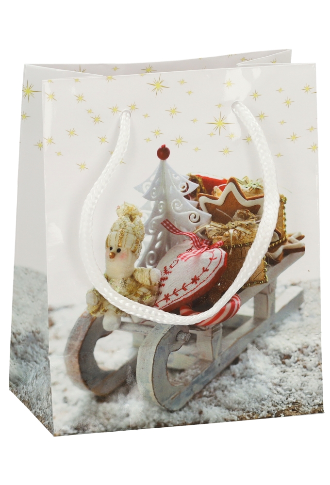 Kersttasjes Klein Sleetje 11x6.5x14.5cm 12stuks