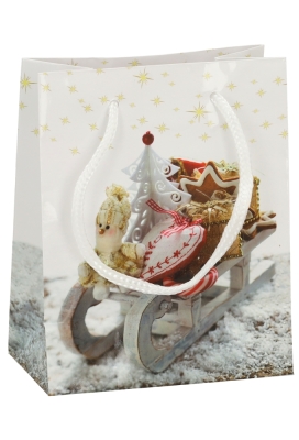 Kersttasjes Klein Sleetje 11x6.5x14.5cm 12stuks