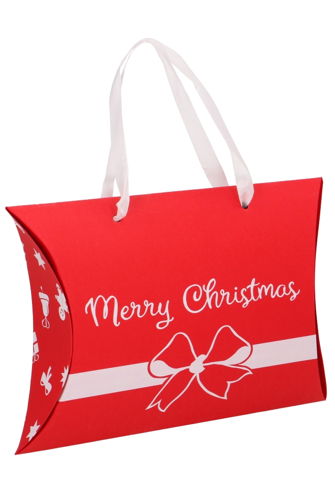 Gondeldoosjes Rood Merry Christmas Strik 22x16.5x5.5cm 10stuks