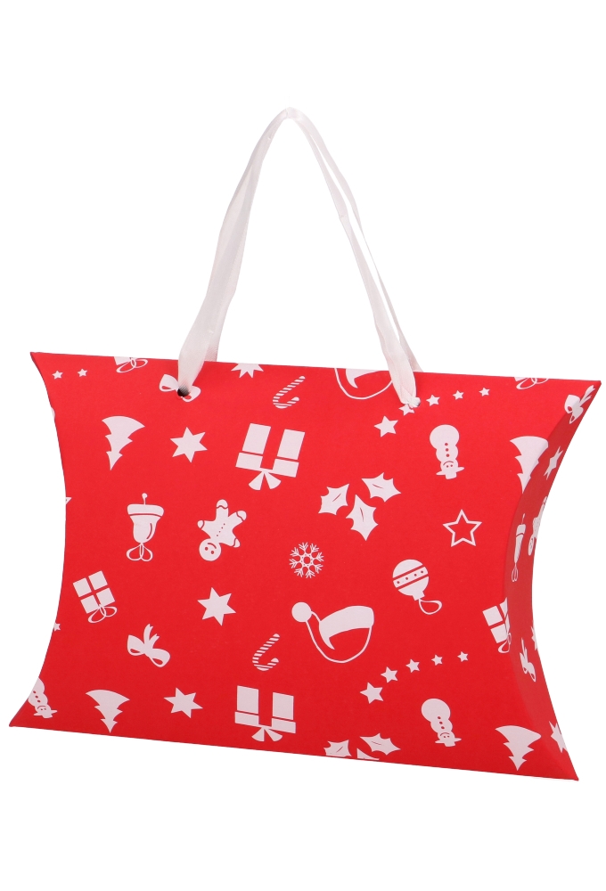 Gondeldoosjes Rood Merry Christmas Strik 22x16.5x5.5cm 10stuks