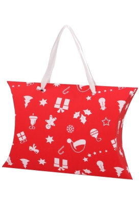 Gondeldoosjes Rood Merry Christmas Strik 22x16.5x5.5cm 10stuks