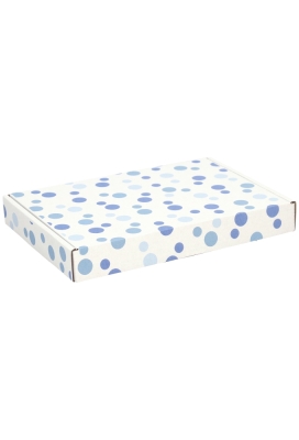Brievenbusdoos Budget Blauwe Dots A5 22x15.5x2.8cm - vanaf 50 stuks