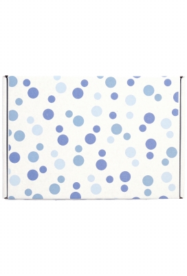 Brievenbusdoos Budget Blauwe Dots A5 22x15.5x2.8cm - vanaf 50 stuks
