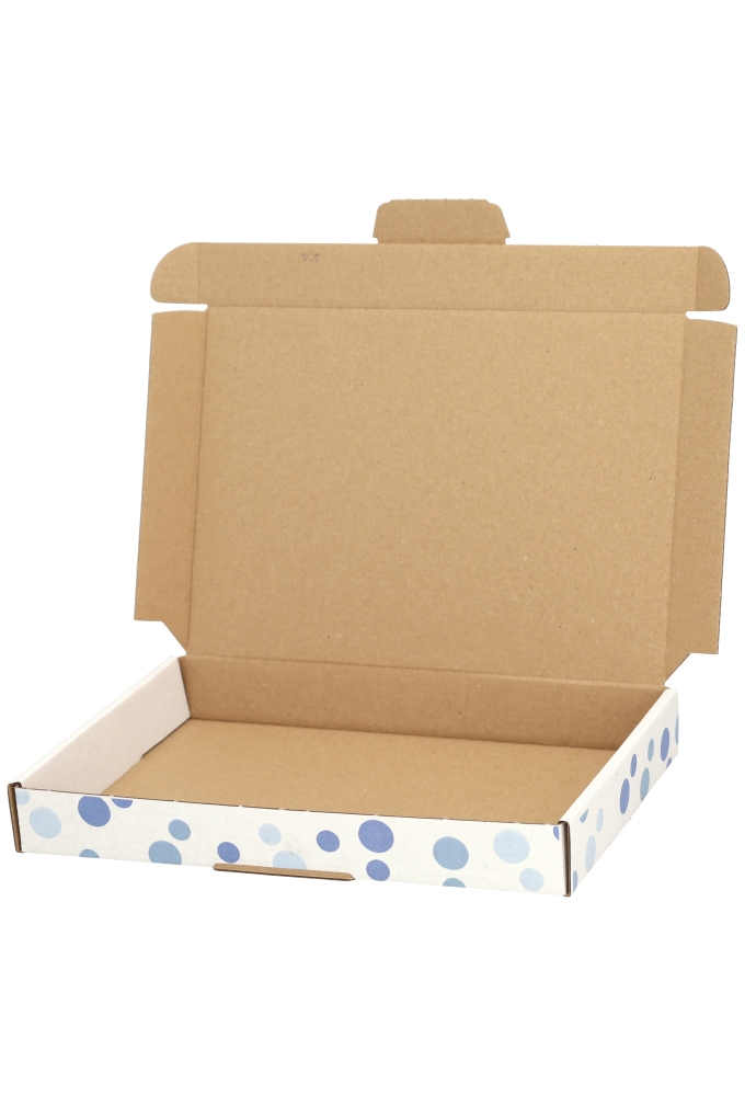 Brievenbusdoos Budget Blauwe Dots A5 22x15.5x2.8cm - vanaf 50 stuks