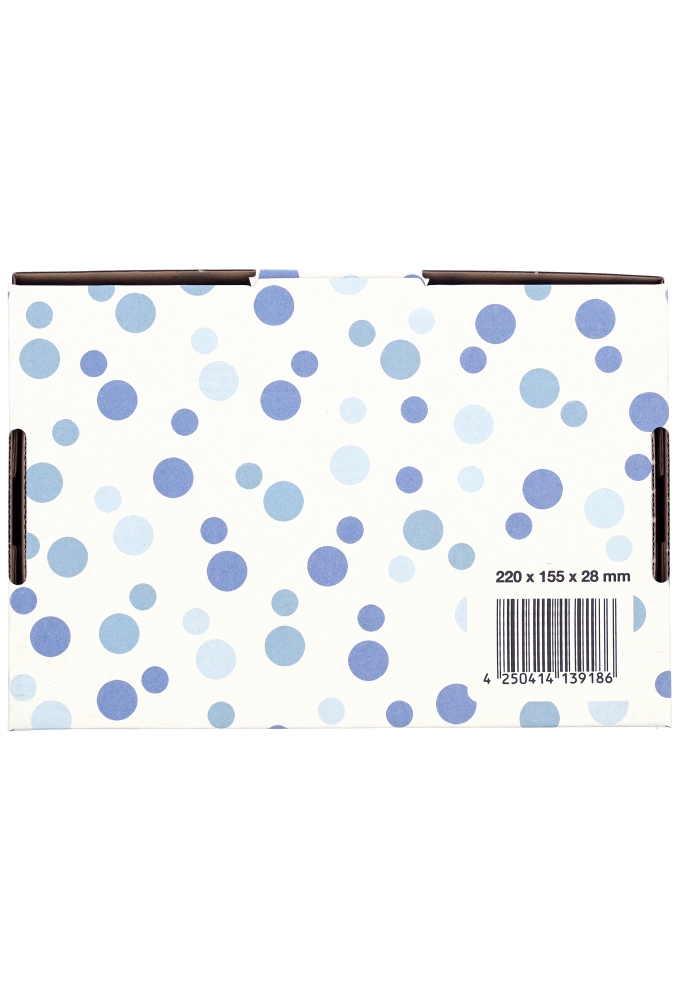 Brievenbusdoos Budget Blauwe Dots A5 22x15.5x2.8cm - vanaf 50 stuks